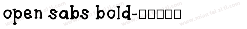 open sabs bold字体转换